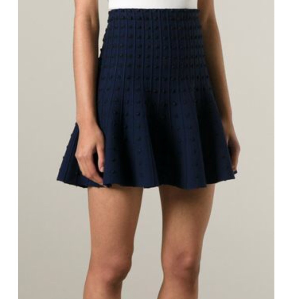 ALICE+OLIVIA Kyle dots flare viscose-blend skirt